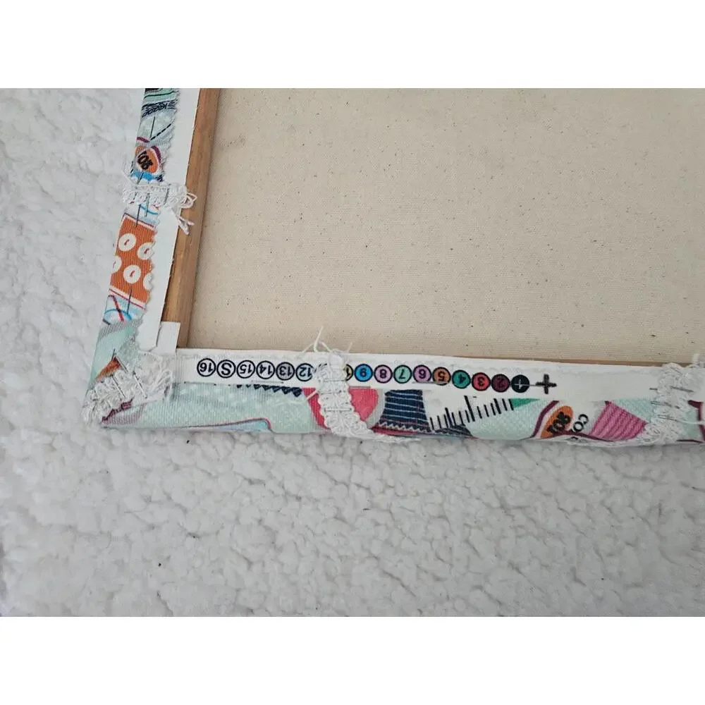 Handmade Craft Room Canvas For Hanging Photos Bows Multicolor 14.25